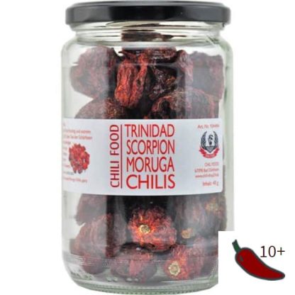 Kokonaiset kuivatut Trinidad Scorpion Moruga Chilit (40g)