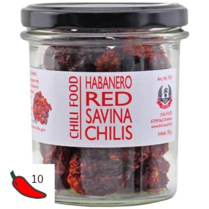 Kokonainen Red Savina Habanero Chili (30g)